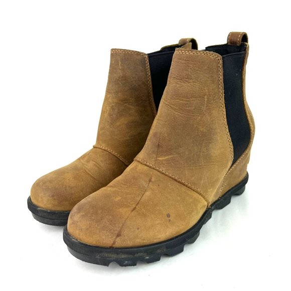 Sorel Womens Joan Of Arctic Wedge II Chelsea Boots Elk (NL3493-286) size 7 - Picture 1 of 7